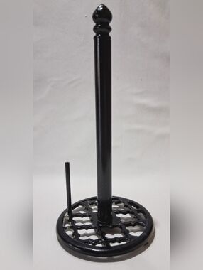 Black Cast Iron Paper Towel Holder